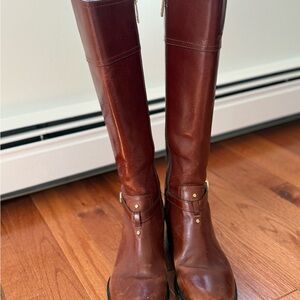 Tory Burch Brown Leather Knee-High Boots